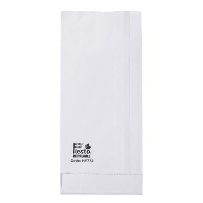 Fiesta Recyclable Foil Lined Paper Bags 250x100x45mm (500 Pack) (Foil lining keeps food warm & fresh. Pack quantity: 500. Paper weight: 73gsm) • PAS-HY772