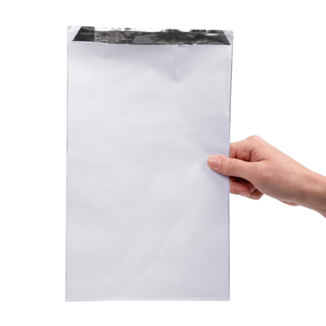 Fiesta Recyclable Foil Lined Paper Bag 305x180x60mm (500 Pack) (Foil lining keeps food warm & fresh | Pack quantity: 500 | Paper weight: 73gsm) • PAS-HY774