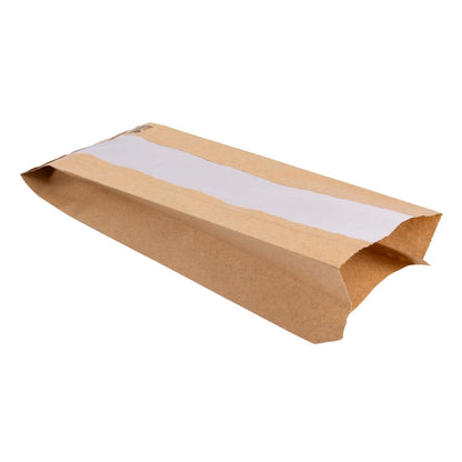 Fiesta Compostable Baguette Bags with Glassine Window 300x100x60mm ( 1000 Pack) (300(L)x100(W)x60(D)mm. Pack Quantity: 1000. FSC Recycled) • PAS-HY775
