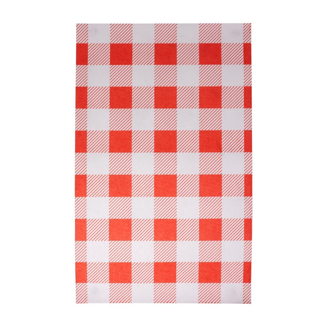 Fiesta Compostable Red Gingham Greaseproof Sheets 310x190mm (200 Pack) (Grease-Resistant. 310(L)x190(W)mm) • PAS-HY781