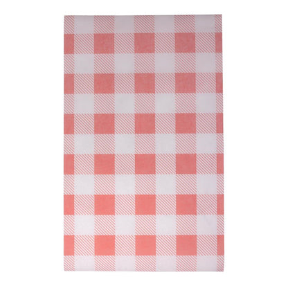 Fiesta Compostable Red Gingham Greaseproof Sheets 310x190mm (200 Pack) (Grease-Resistant. 310(L)x190(W)mm) • PAS-HY781