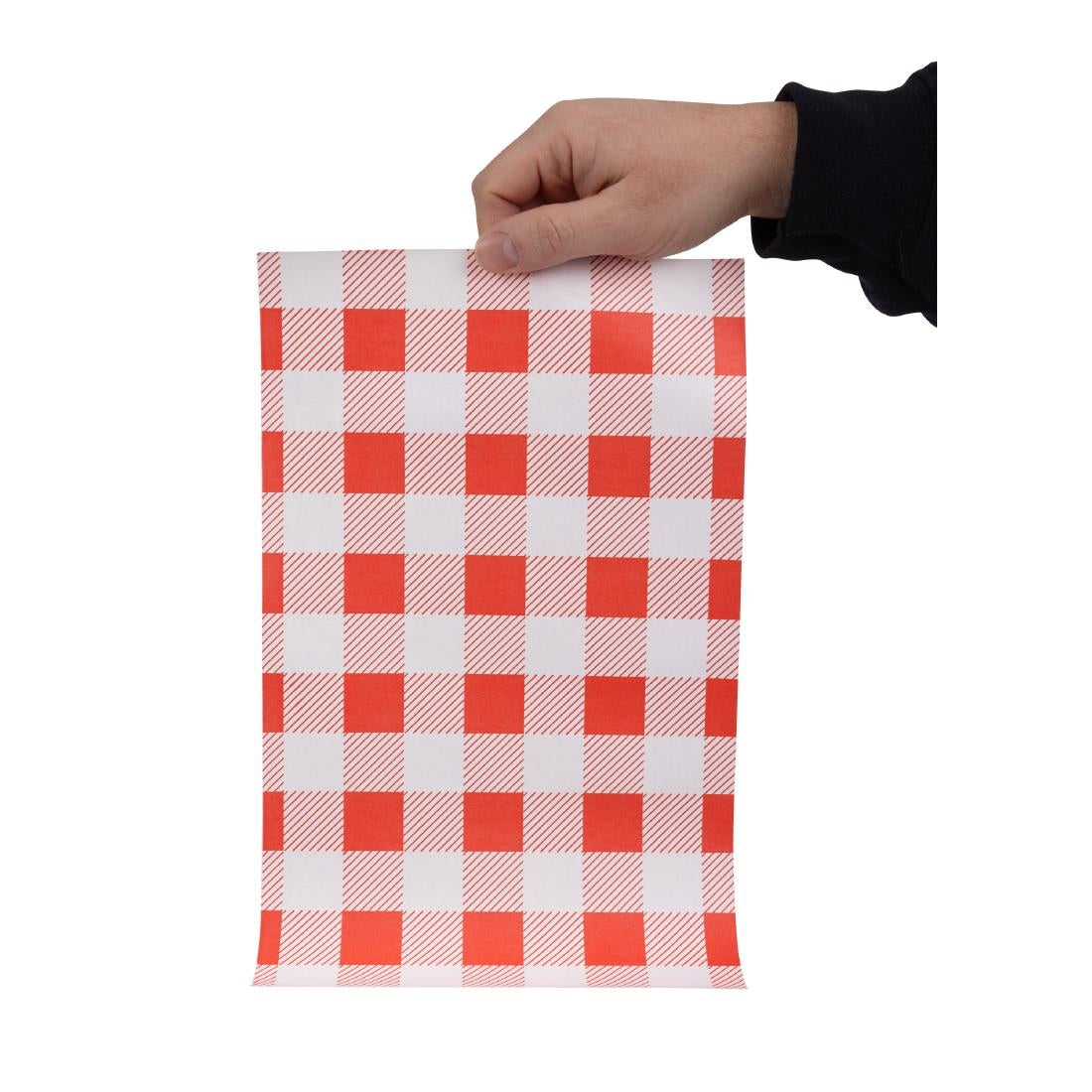 Fiesta Compostable Red Gingham Greaseproof Sheets 310x190mm (200 Pack) (Grease-Resistant. 310(L)x190(W)mm) • PAS-HY781