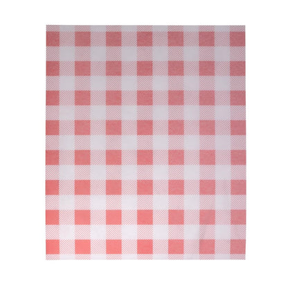 Fiesta Compostable Red Gingham Greaseproof Sheets 380x310mm (Pack 200) • PAS-HY782
