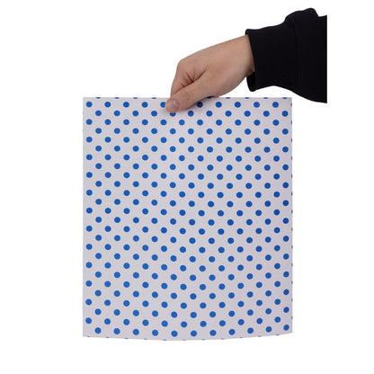 Fiesta Compostable Burger Wraps Blue Dot 250x300mm (200 Pack) (Grease-Resistant. 250(W)x300(L)mm) • PAS-HY783
