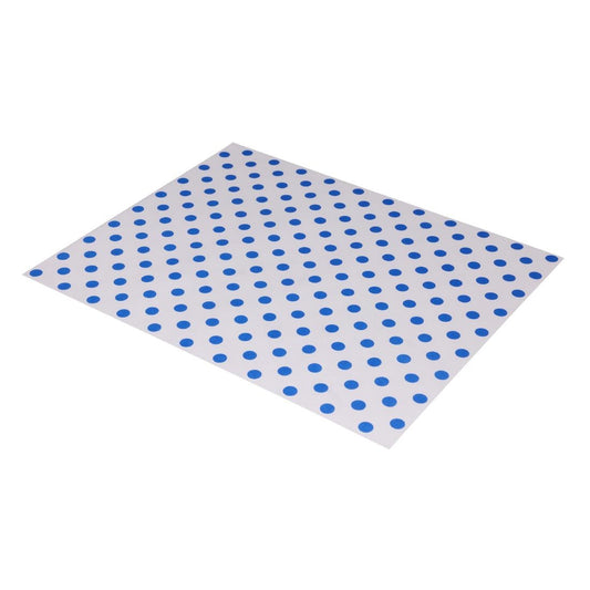 Fiesta Compostable Burger Wraps Blue Dot 250x200mm (200 Pack) (Grease-Resistant. 250(L)x200(W)mm. Pack Quantity: 200) • PAS-HY791
