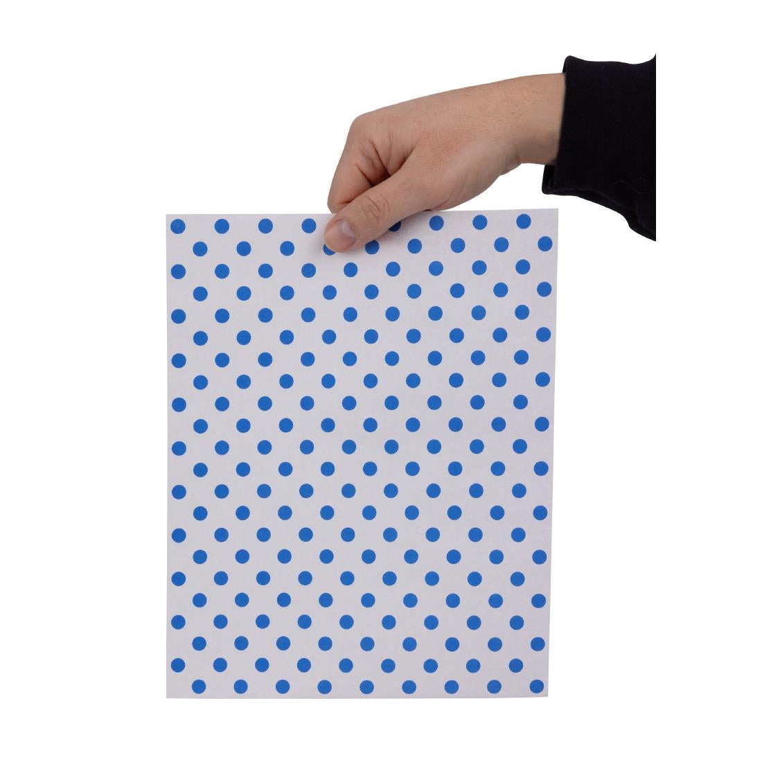 Fiesta Compostable Burger Wraps Blue Dot 250x200mm (200 Pack) (Grease-Resistant. 250(L)x200(W)mm. Pack Quantity: 200) • PAS-HY791