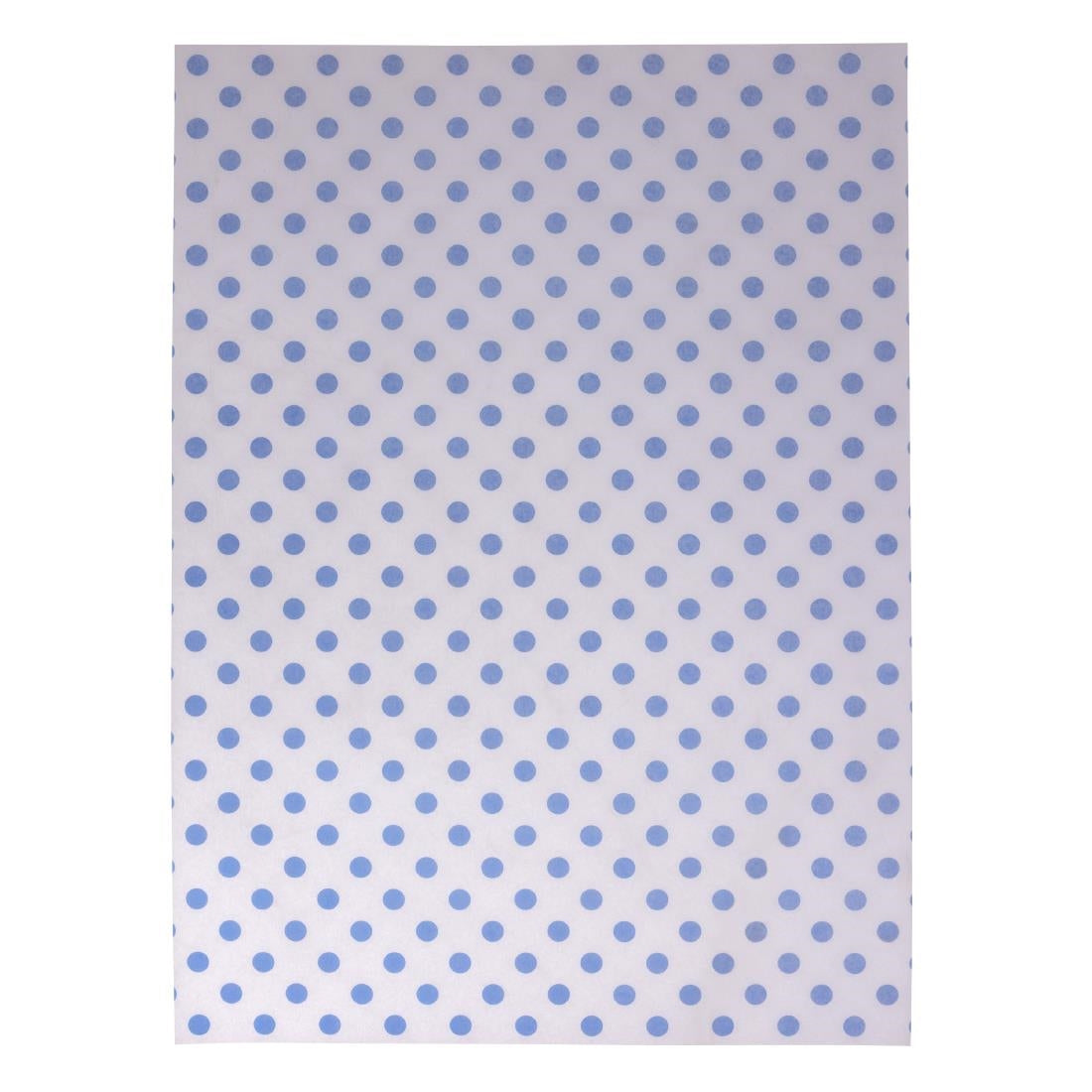 Fiesta Compostable Burger Wraps Blue Dot 250x350mm (200 Pack) (Grease-Resistant. 250(W)x350(L)mm) • PAS-HY792