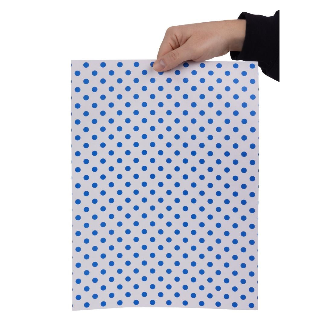 Fiesta Compostable Burger Wraps Blue Dot 250x350mm (200 Pack) (Grease-Resistant. 250(W)x350(L)mm) • PAS-HY792
