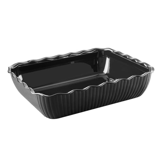 Olympia Kristallon Large Salad Crock - Black (4.25Ltr | Material: SAN | Size: 333(L)x265(W)x82(H)mm) • PAS-HY800