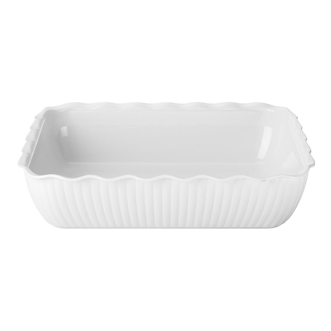 Olympia Kristallon Large Salad Crock - White (4.25Ltr | Material: SAN | Size: 333(L)x265(W)x82(H)mm) • PAS-HY801