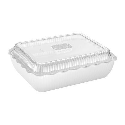 Olympia Kristallon Large Salad Crock - White (4.25Ltr | Material: SAN | Size: 333(L)x265(W)x82(H)mm) • PAS-HY801