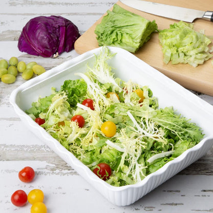 Olympia Kristallon Large Salad Crock - White (4.25Ltr | Material: SAN | Size: 333(L)x265(W)x82(H)mm) • PAS-HY801