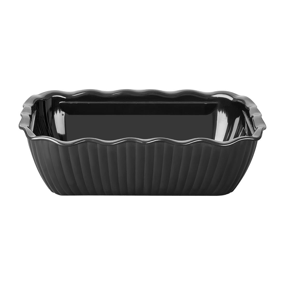 Olympia Kristallon Medium Salad Crock - Black (2Ltr | Material: SAN | Size: 262(L)x173(W)x81(H)mm) • PAS-HY803