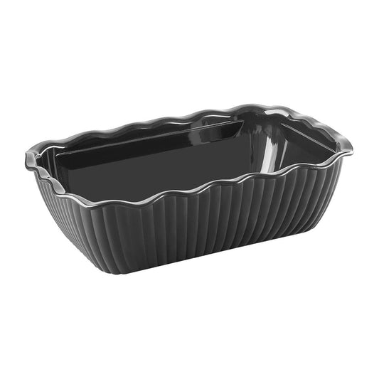 "Olympia Kristallon Medium Salad Crock - Black" (2Ltr | Material: SAN | Size: 262(L)x173(W)x81(H)mm) • PAS-HY803