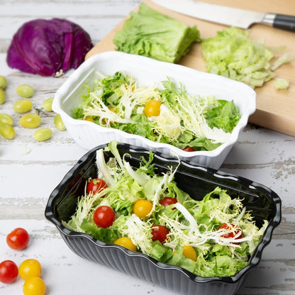 Olympia Kristallon Medium Salad Crock - Black (2Ltr | Material: SAN | Size: 262(L)x173(W)x81(H)mm) • PAS-HY803