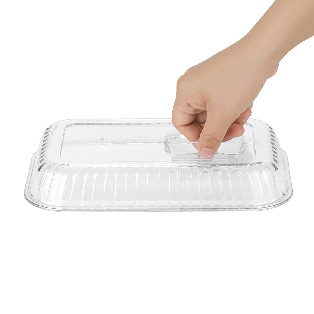 Olympia Kristallon Raised Lid for Medium Salad Crock (235(L)x148(W)x35(H)mm) • PAS-HY805