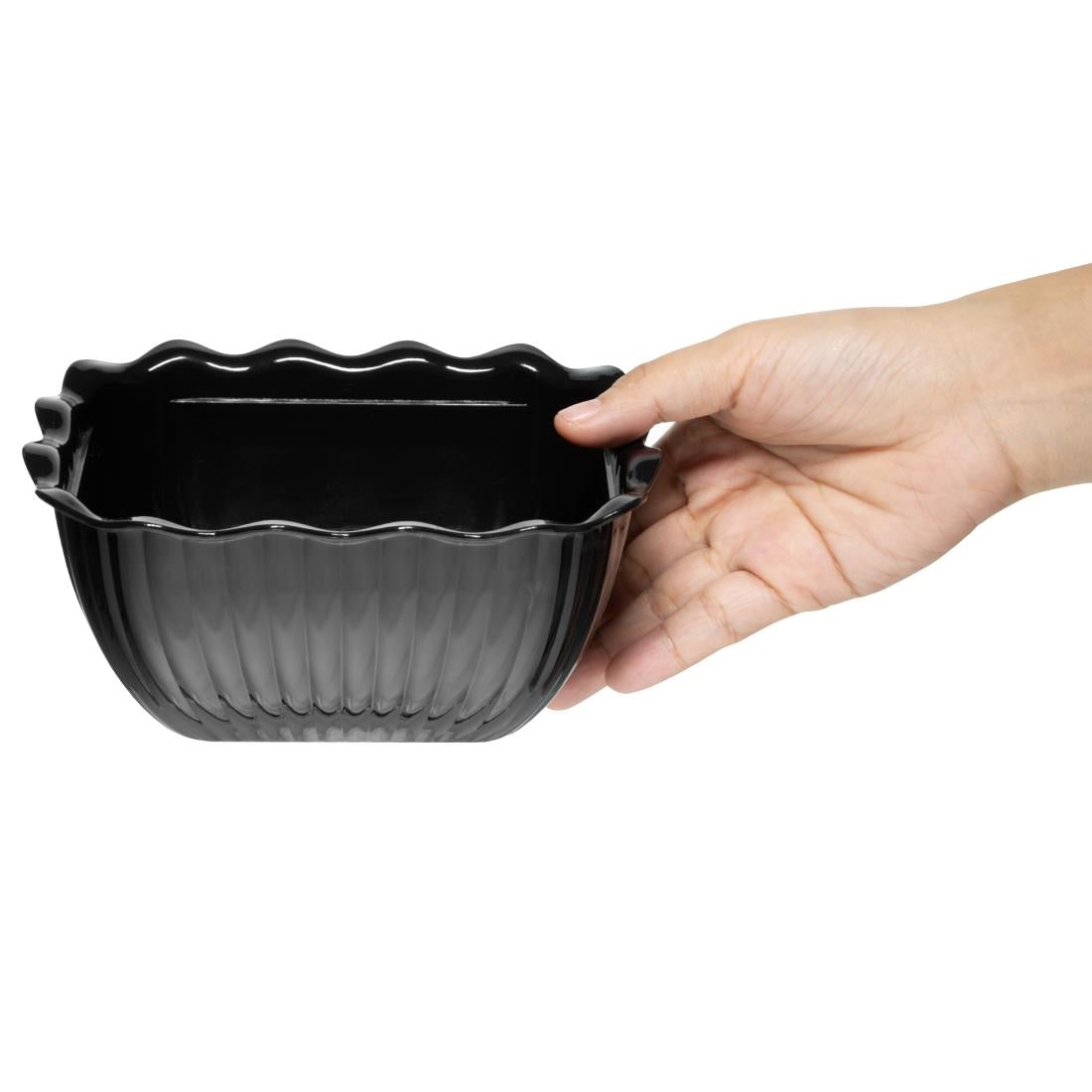 Olympia Kristallon Small Salad Crock Black (750ml. Material: SAN. Size: 165(L)x134(W)x81(H)mm) • PAS-HY806