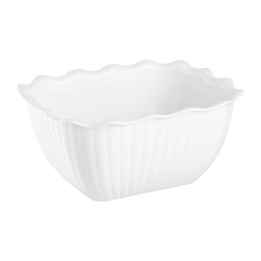 "Olympia Kristallon Small Salad Crock White" (750ml | Material: SAN | Size: 165(L)x134(W)x81(H)mm) • PAS-HY807