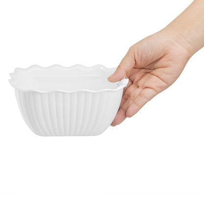 Olympia Kristallon Small Salad Crock White (750ml | Material: SAN | Size: 165(L)x134(W)x81(H)mm) • PAS-HY807