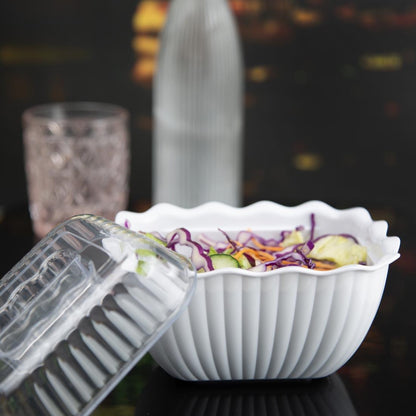 Olympia Kristallon Small Salad Crock White (750ml | Material: SAN | Size: 165(L)x134(W)x81(H)mm) • PAS-HY807
