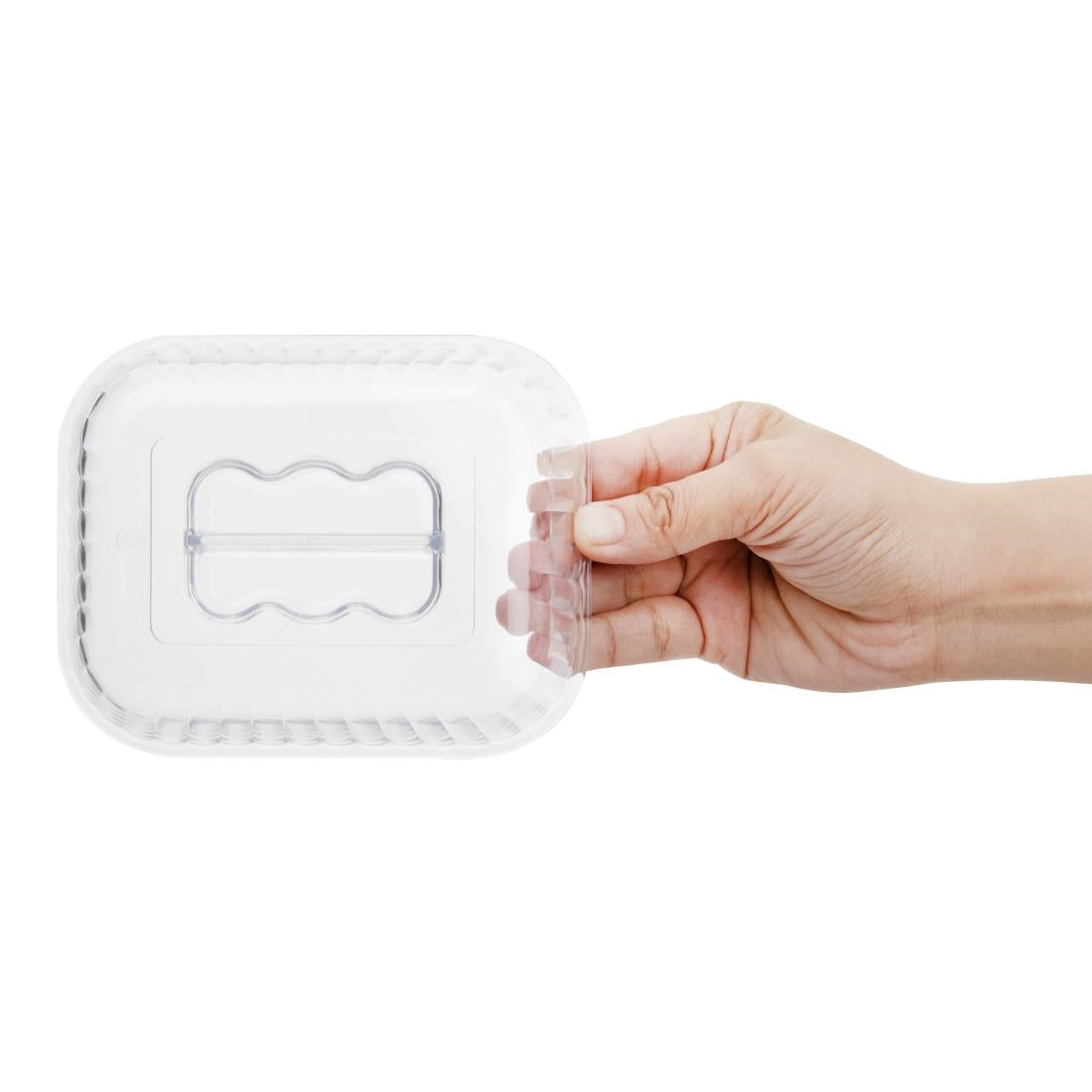Olympia Kristallon Raised Lid for Small Salad Crock (140(L)x111(W)x35(H)mm) • PAS-HY808