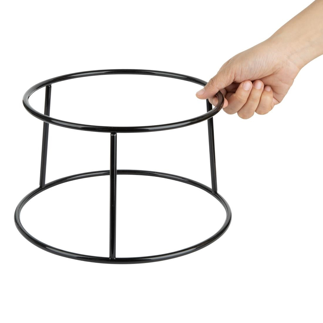 Olympia Non-Slip Riser Round Multi Black Wire 230x260x150mm (230(Ø)x150(H)mm | For use with plates & platters wider than 230mm) • PAS-HY986