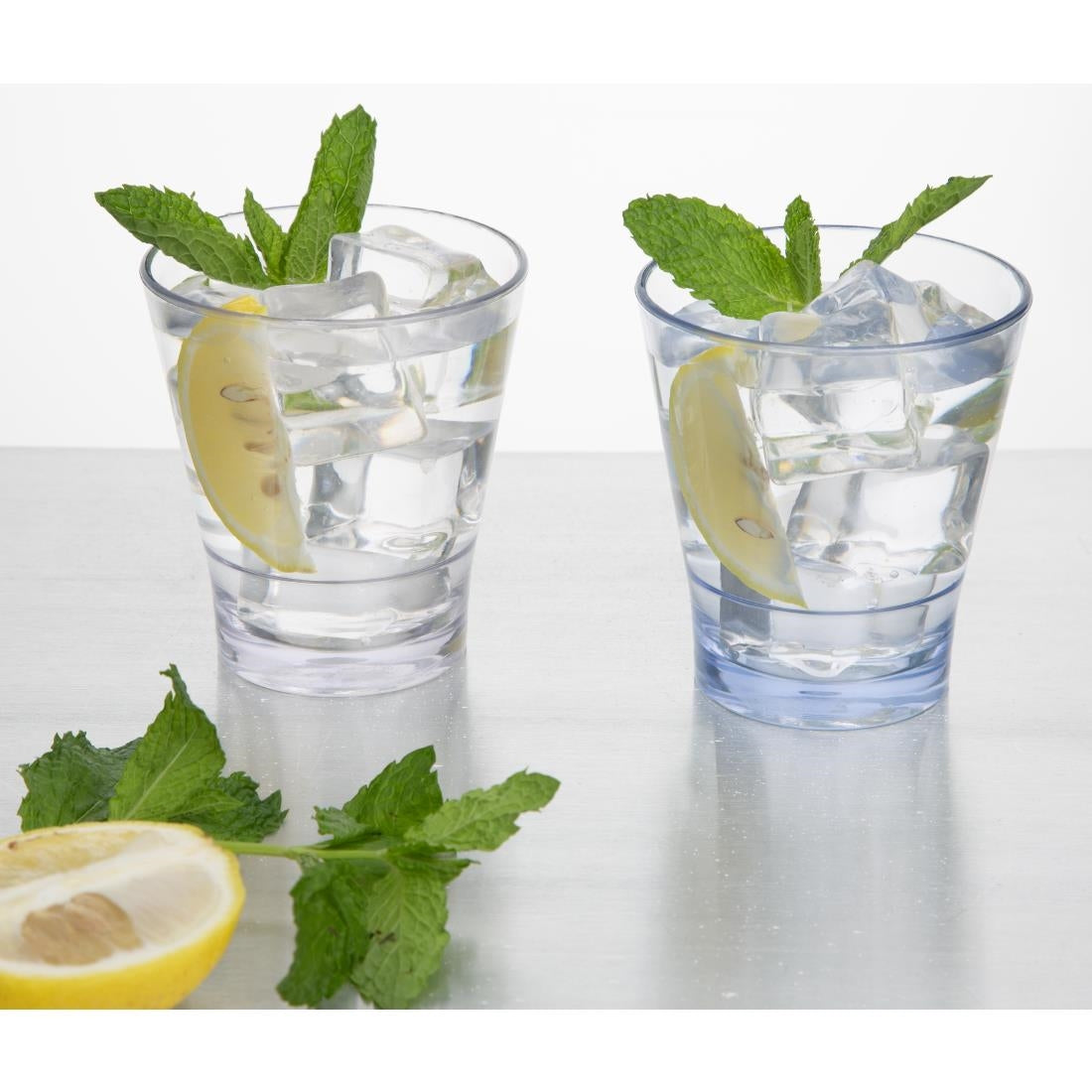 Olympia Kristallon Polycarbonate Stacking Tumblers Blue 250ml (6 Pack) • PAS-HZ081