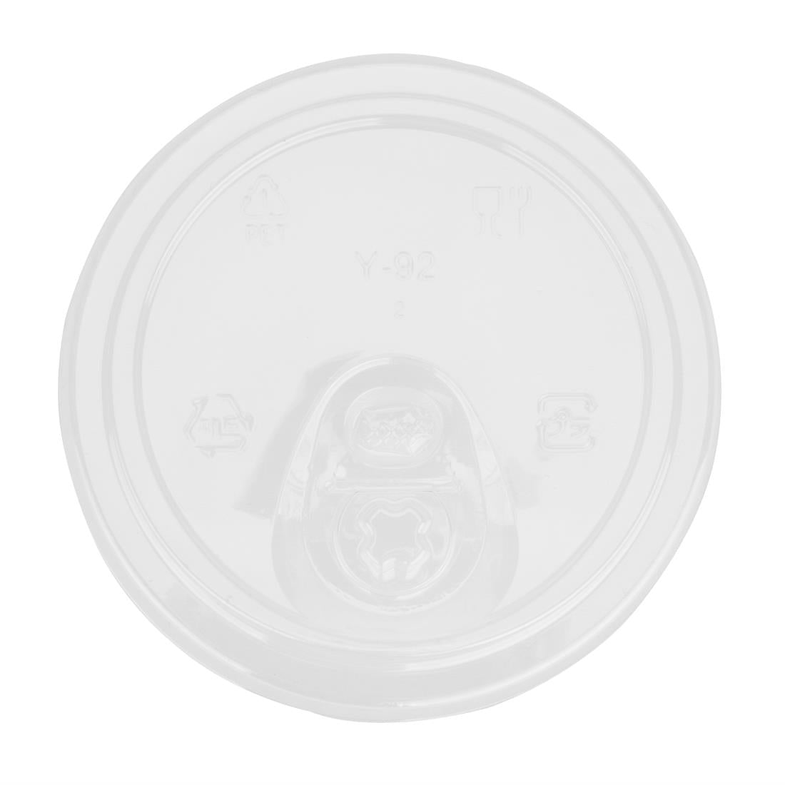 Fiesta Recyclable rPET Strawless Lids for 340/454/568ml Cups (400 Pack) (18(H)x96(Ø)mm | Pack quantity: 400) • PAS-HZ230