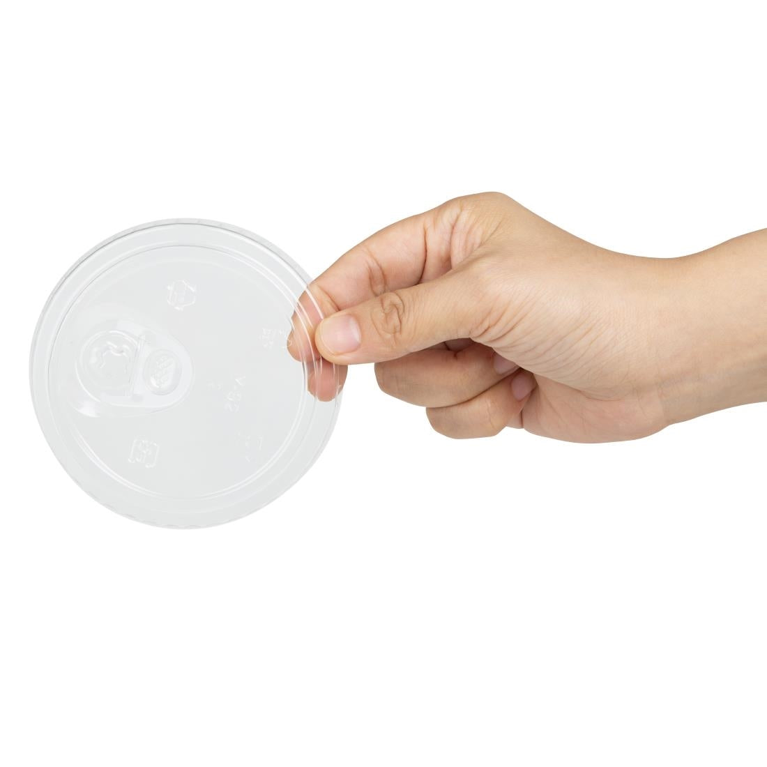 Fiesta Recyclable rPET Strawless Lids for 340/454/568ml Cups (400 Pack) (18(H)x96(Ø)mm | Pack quantity: 400) • PAS-HZ230