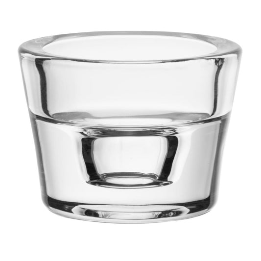 "Olympia Tealight Holder Glass Classic - 60x45mm (6 Pack)" (60(Ø)x45(H)mm | Holds standard 38(Ø)mm tealights | Pack quantity: 6) • PAS-HZ333