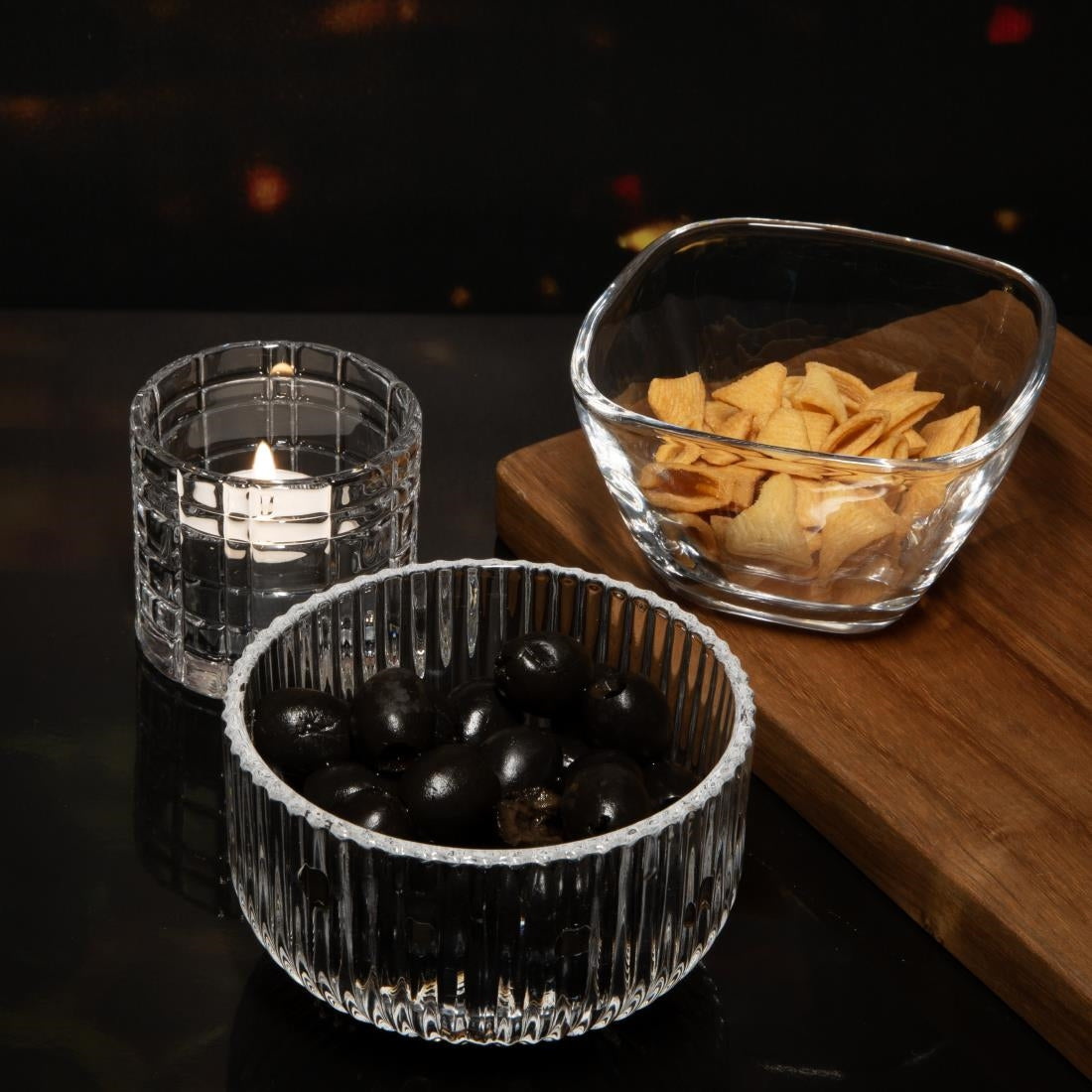 Olympia Square Glass Snack Bowl Tall - 100x60mm (Box 6) • PAS-HZ334