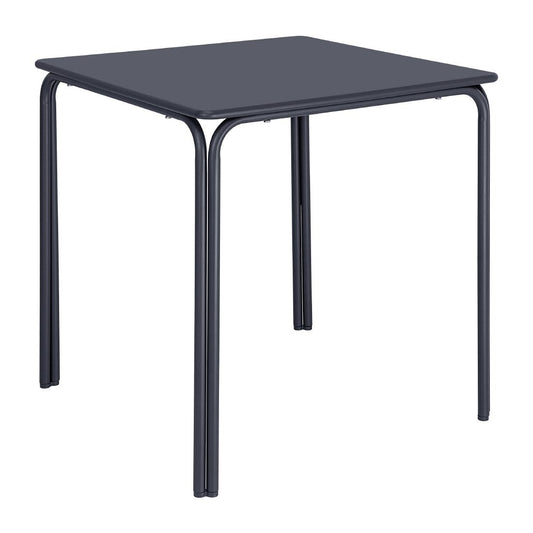 Bolero Adeline Steel Square Table 700mm Slate Blue (Powder-Coated Steel Frame | 736(H)x700(W)x700(D)mm) • PAS-HZ355