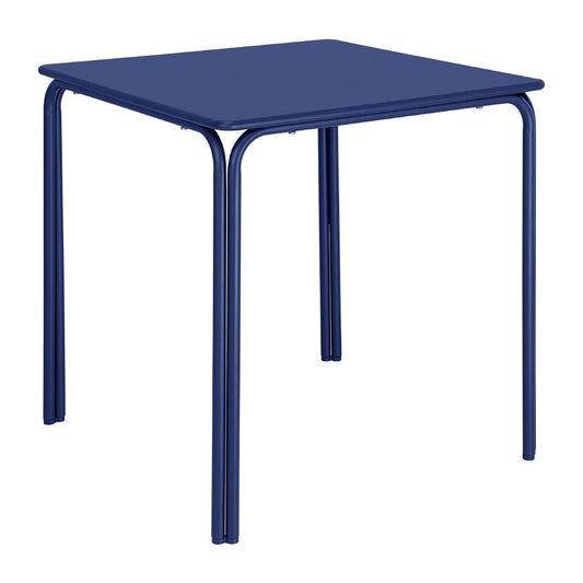 Bolero Adeline Steel Square Table 700mm Dark Navy (Powder-Coated Steel Frame | 736(H)x700(W)x700(D)mm) • PAS-HZ356