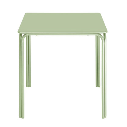 Bolero Adeline Steel Square Table 700mm Light Green (Light green | Powder-coated steel frame | 736(H)x700(W)x700(D)mm) • PAS-HZ357