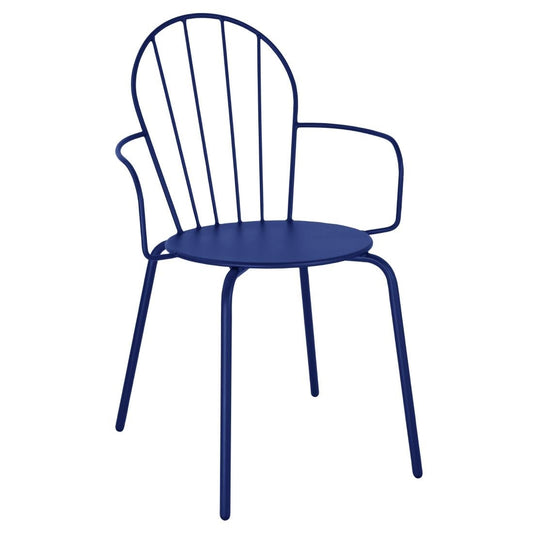 Bolero Adeline Arm Chairs Dark Navy (4 Pack) (Powder-Coated Steel Frame | 855(H)x588(W)x561(D)mm | Pack Quantity: 4) • PAS-HZ359