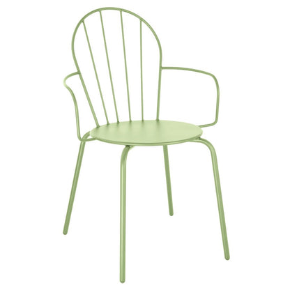 Bolero Adeline Arm Chair Light Green (4 Pack) (Light green . Powder-coated steel frame . 855(H)x588(W)x561(D)mm . Pack quantity: 4) • PAS-HZ360