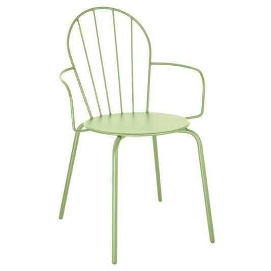 Bolero Adeline Arm Chair Light Green (4 Pack) (Light green . Powder-coated steel frame . 855(H)x588(W)x561(D)mm . Pack quantity: 4) • PAS-HZ360