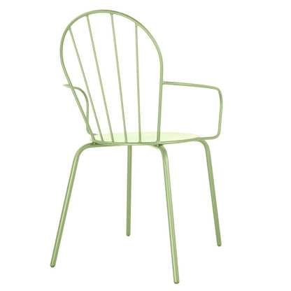 Bolero Adeline Arm Chair Light Green (4 Pack) (Light green . Powder-coated steel frame . 855(H)x588(W)x561(D)mm . Pack quantity: 4) • PAS-HZ360