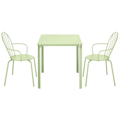 Bolero Adeline Arm Chair Light Green (4 Pack) (Light green . Powder-coated steel frame . 855(H)x588(W)x561(D)mm . Pack quantity: 4) • PAS-HZ360