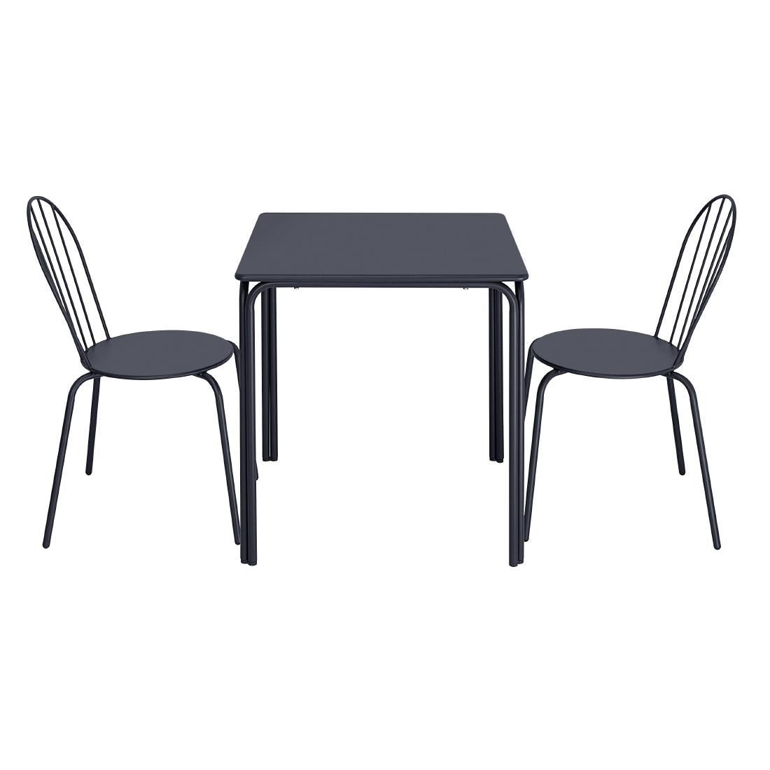 Bolero Adeline Side Chairs Slate Blue (4 Pack) (Blue. Powder-coated steel frame. 855(H)x480(W)x561(D)mm. Pack quantity: 4) • PAS-HZ361