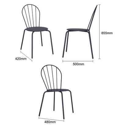Bolero Adeline Side Chairs Slate Blue (4 Pack) (Blue. Powder-coated steel frame. 855(H)x480(W)x561(D)mm. Pack quantity: 4) • PAS-HZ361