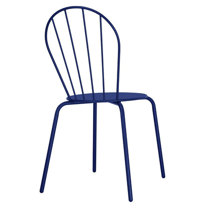 Bolero Adeline Side Chair Dark Navy (4 Pack) (Dark navy. Powder-coated steel frame. 855(H)x480(W)x558(D)mm. Pack quantity: 4) • PAS-HZ362