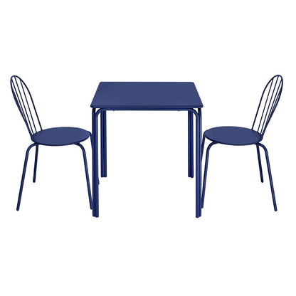 Bolero Adeline Side Chair Dark Navy (4 Pack) (Dark navy. Powder-coated steel frame. 855(H)x480(W)x558(D)mm. Pack quantity: 4) • PAS-HZ362