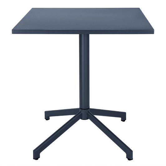 "Bolero Porto Folding Table Slate Blue 700x750mm" (750(H)x700(W)x700(D)mm | Powder-Coated Frame | Easily Foldable) • PAS-HZ375