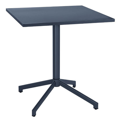 "Bolero Porto Folding Table Slate Blue 700x750mm" (750(H)x700(W)x700(D)mm | Powder-Coated Frame | Easily Foldable) • PAS-HZ375