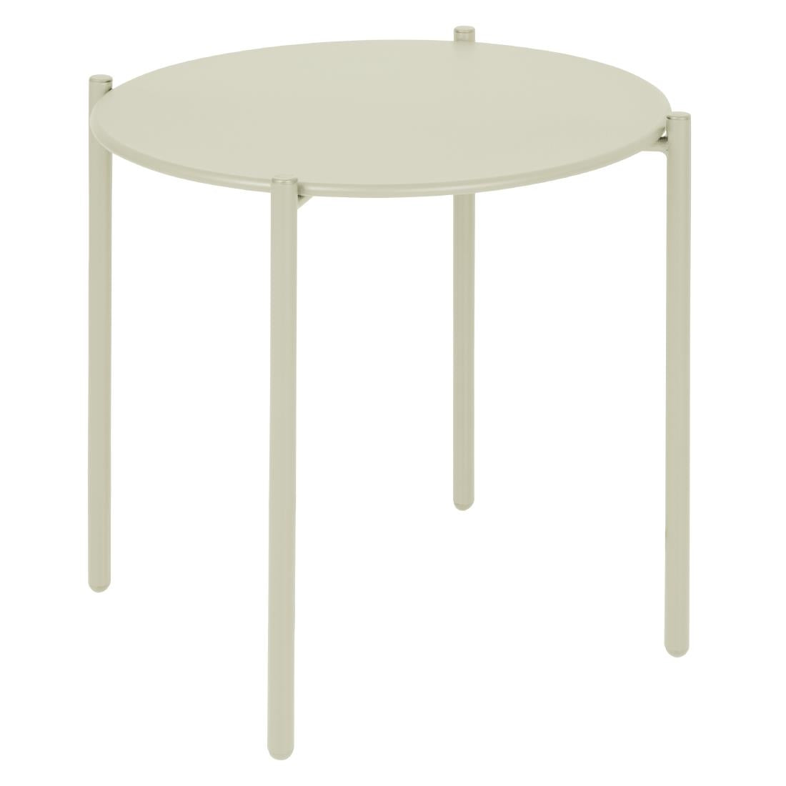 Bolero Perth Round Low Coffee Table Light Grey 450mm (Steel Powder-Coated Frame | 450(H)x524(Ø)mm) • PAS-HZ377