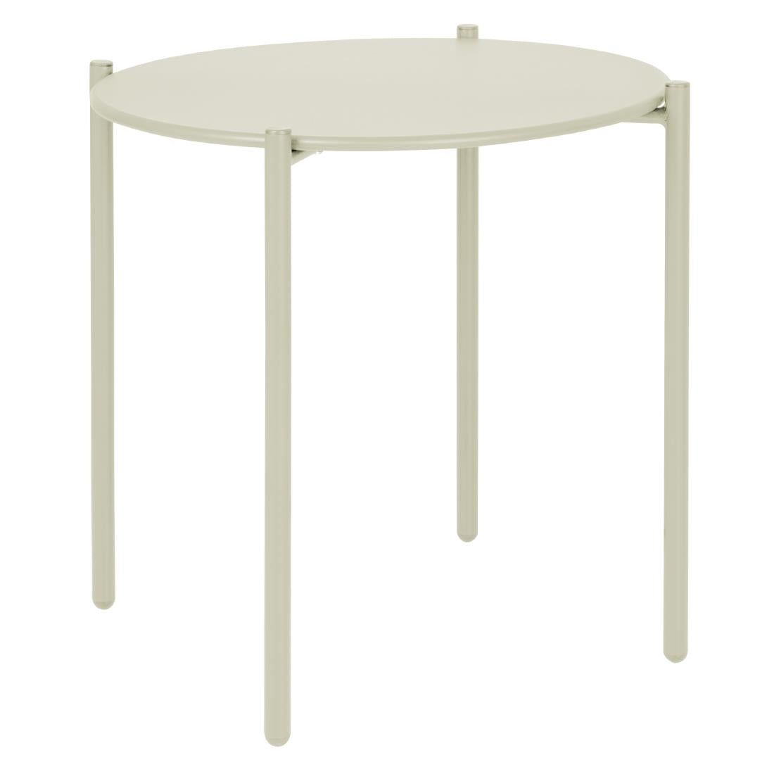 Bolero Perth Round Low Coffee Table Light Grey 450mm (Steel Powder-Coated Frame | 450(H)x524(Ø)mm) • PAS-HZ377