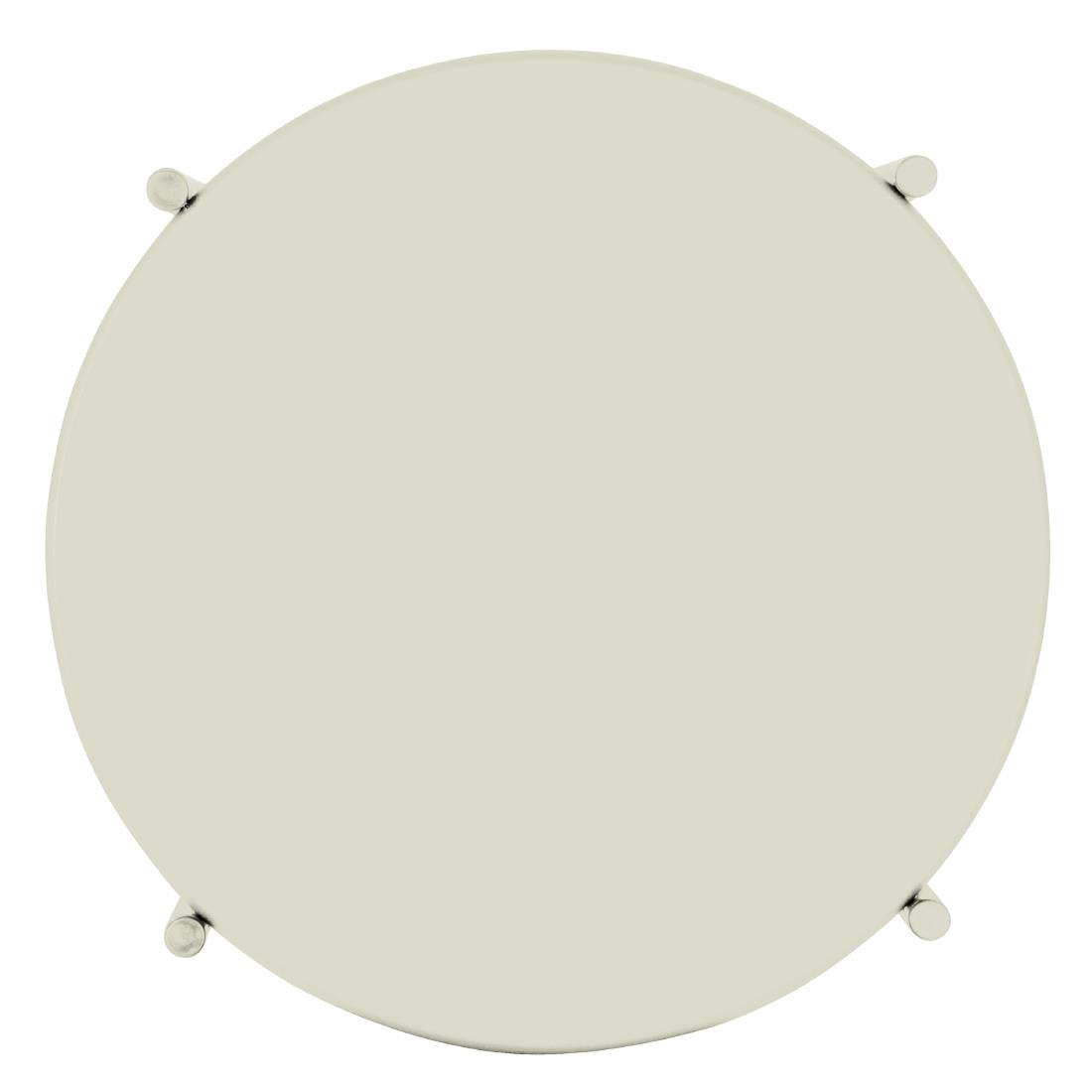 Bolero Perth Round Low Coffee Table Light Grey 450mm (Steel Powder-Coated Frame | 450(H)x524(Ø)mm) • PAS-HZ377