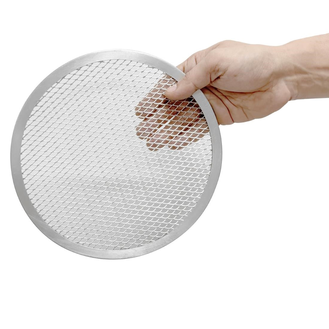 Vogue Aluminium Perforated Pizza Tray 230mm • PAS-HZ490