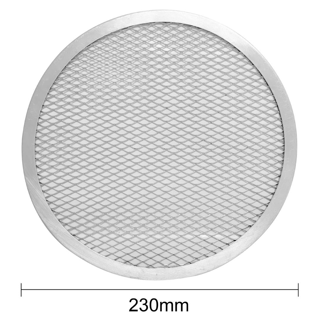 Vogue Aluminium Perforated Pizza Tray 230mm • PAS-HZ490